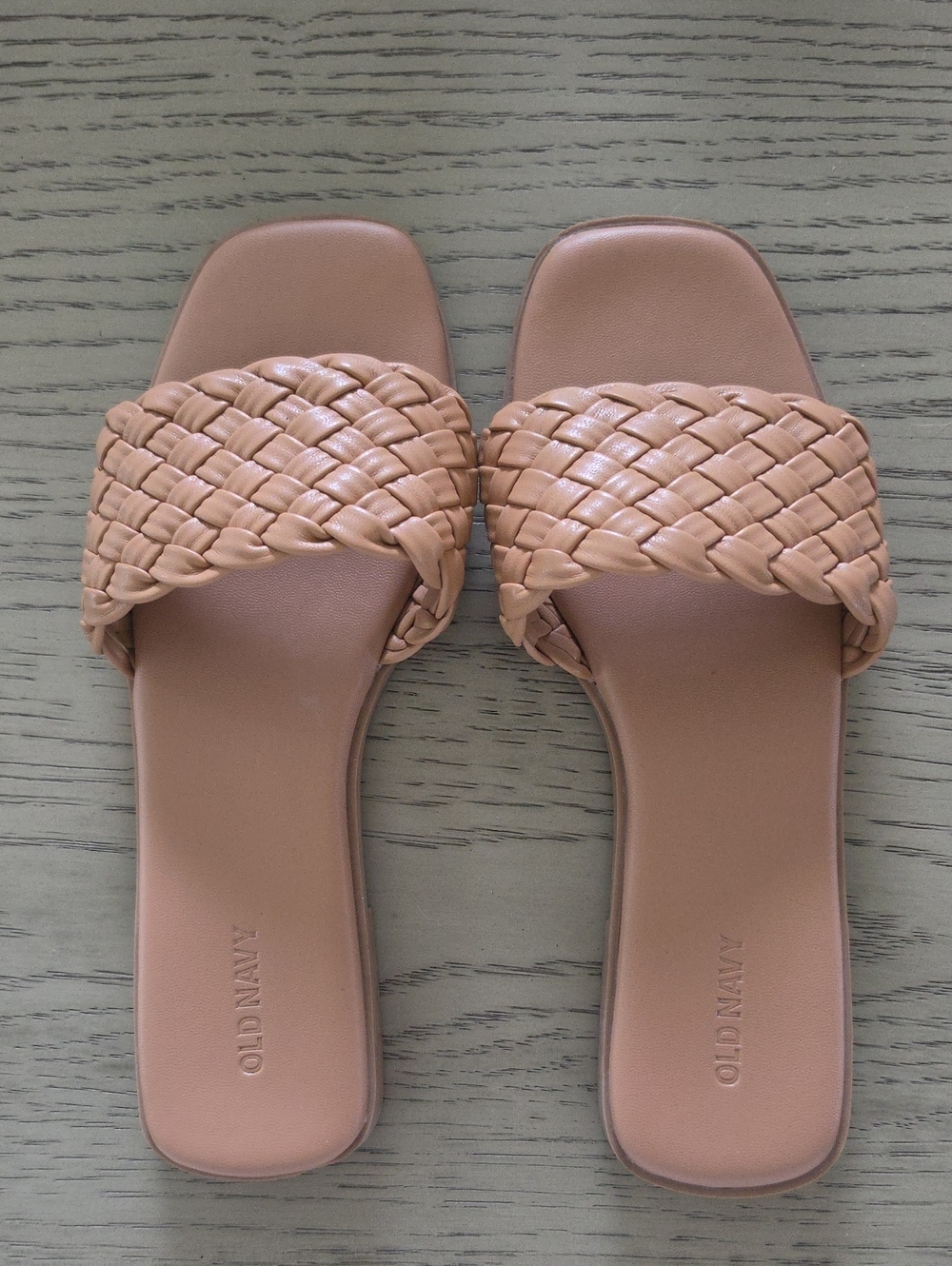 Old Navy Braided Slide Sandals in Tan Size 7